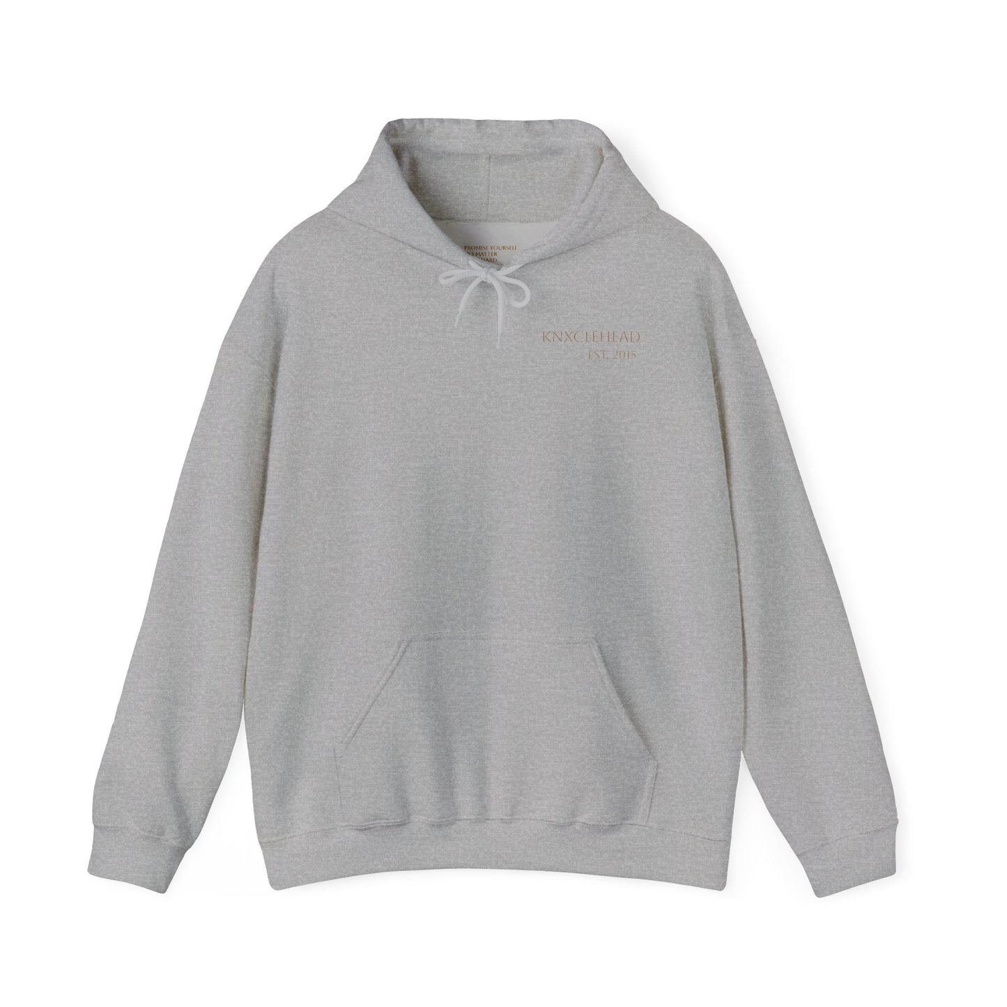 Hoodie — Minimal 'KNXCLEHEAD' Lightweight White Pullover