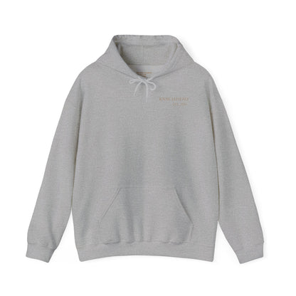 Hoodie — Minimal 'KNXCLEHEAD' Lightweight White Pullover