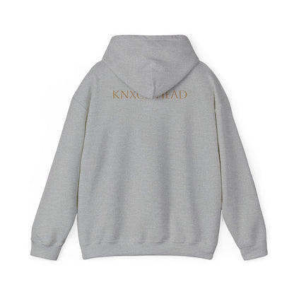 Hoodie — Minimal 'KNXCLEHEAD' Lightweight White Pullover