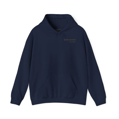 Hoodie — Minimal 'KNXCLEHEAD' Lightweight White Pullover