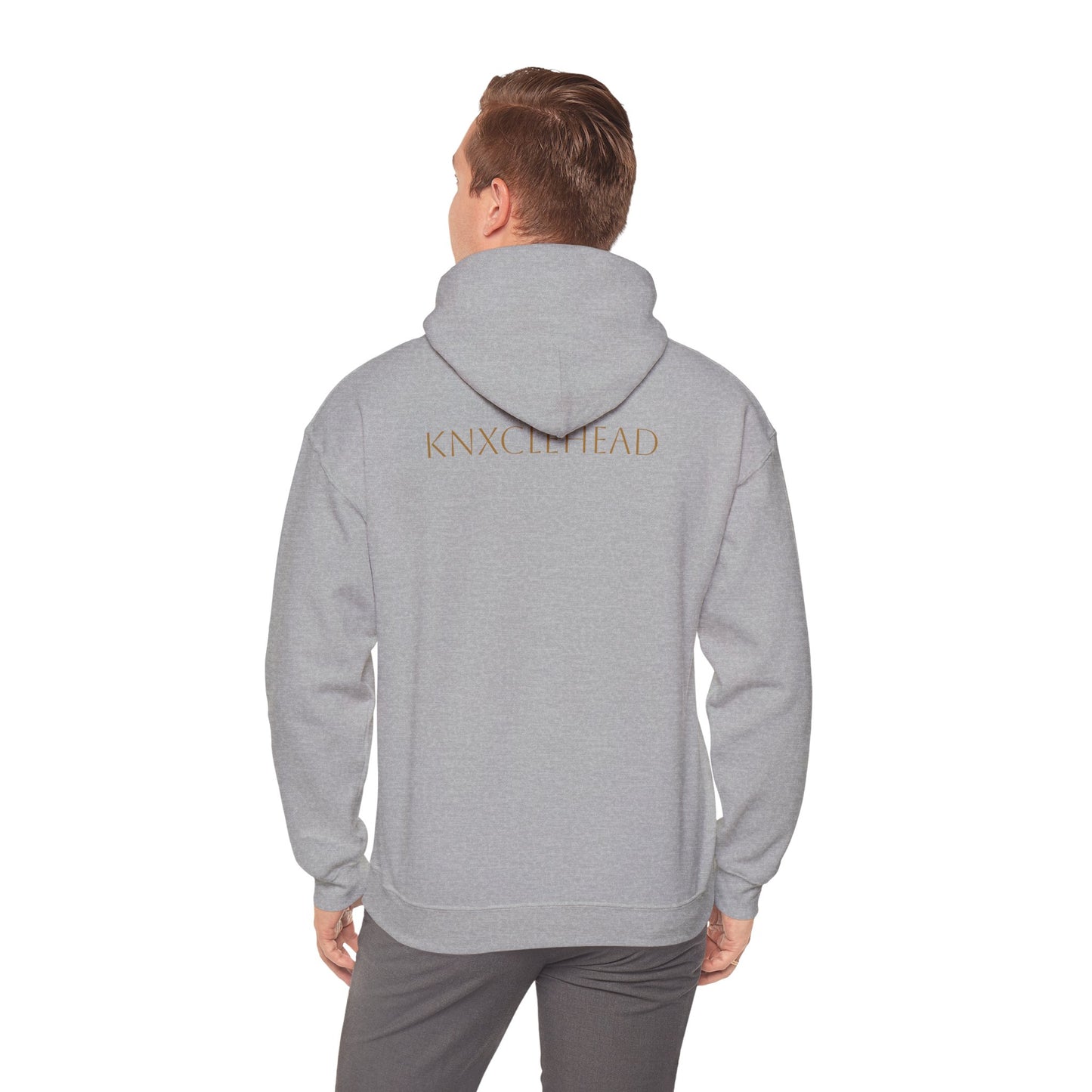 Hoodie — Minimal 'KNXCLEHEAD' Lightweight White Pullover