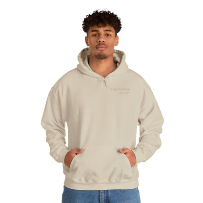 Hoodie — Minimal 'KNXCLEHEAD' Lightweight White Pullover