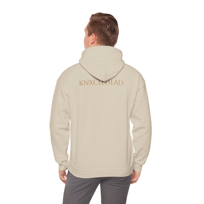 Hoodie — Minimal 'KNXCLEHEAD' Lightweight White Pullover