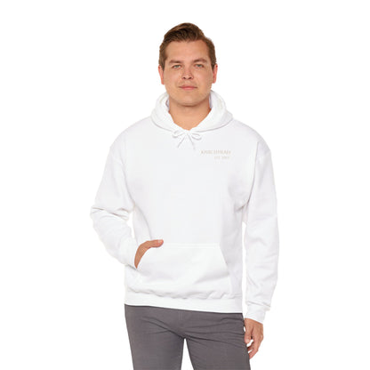 Hoodie — Minimal 'KNXCLEHEAD' Lightweight White Pullover