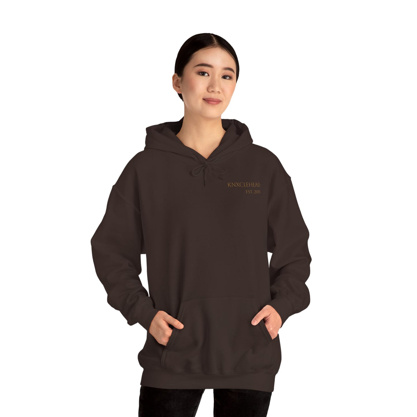 Hoodie — Minimal 'KNXCLEHEAD' Lightweight White Pullover