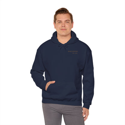 Hoodie — Minimal 'KNXCLEHEAD' Lightweight White Pullover