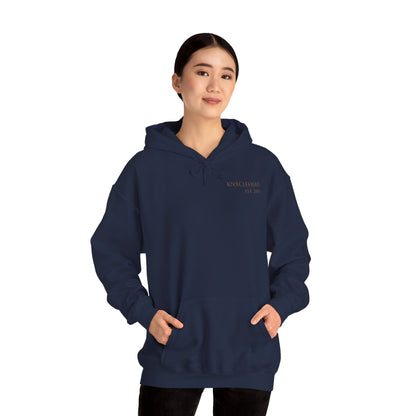Hoodie — Minimal 'KNXCLEHEAD' Lightweight White Pullover