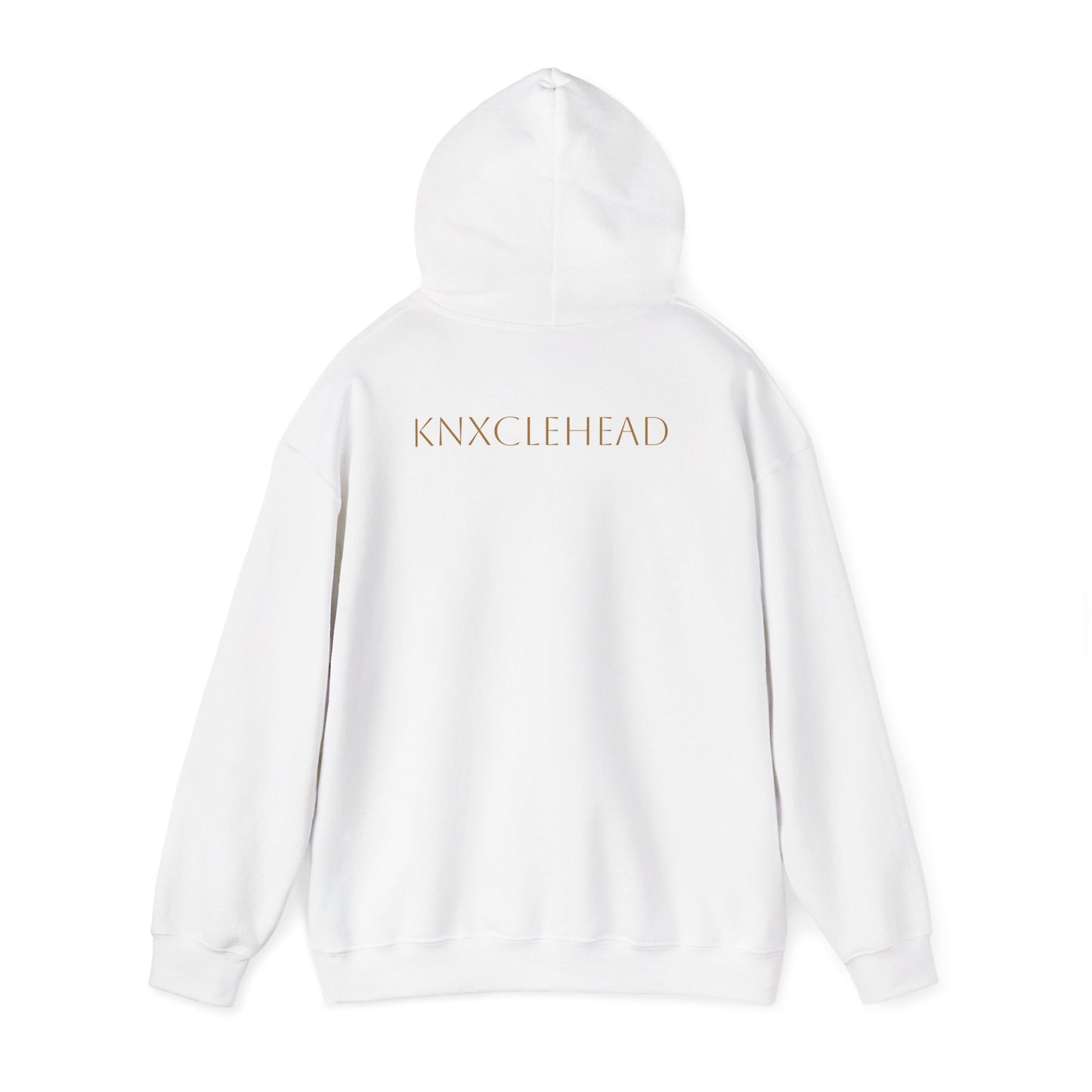 Hoodie — Minimal 'KNXCLEHEAD' Lightweight White Pullover