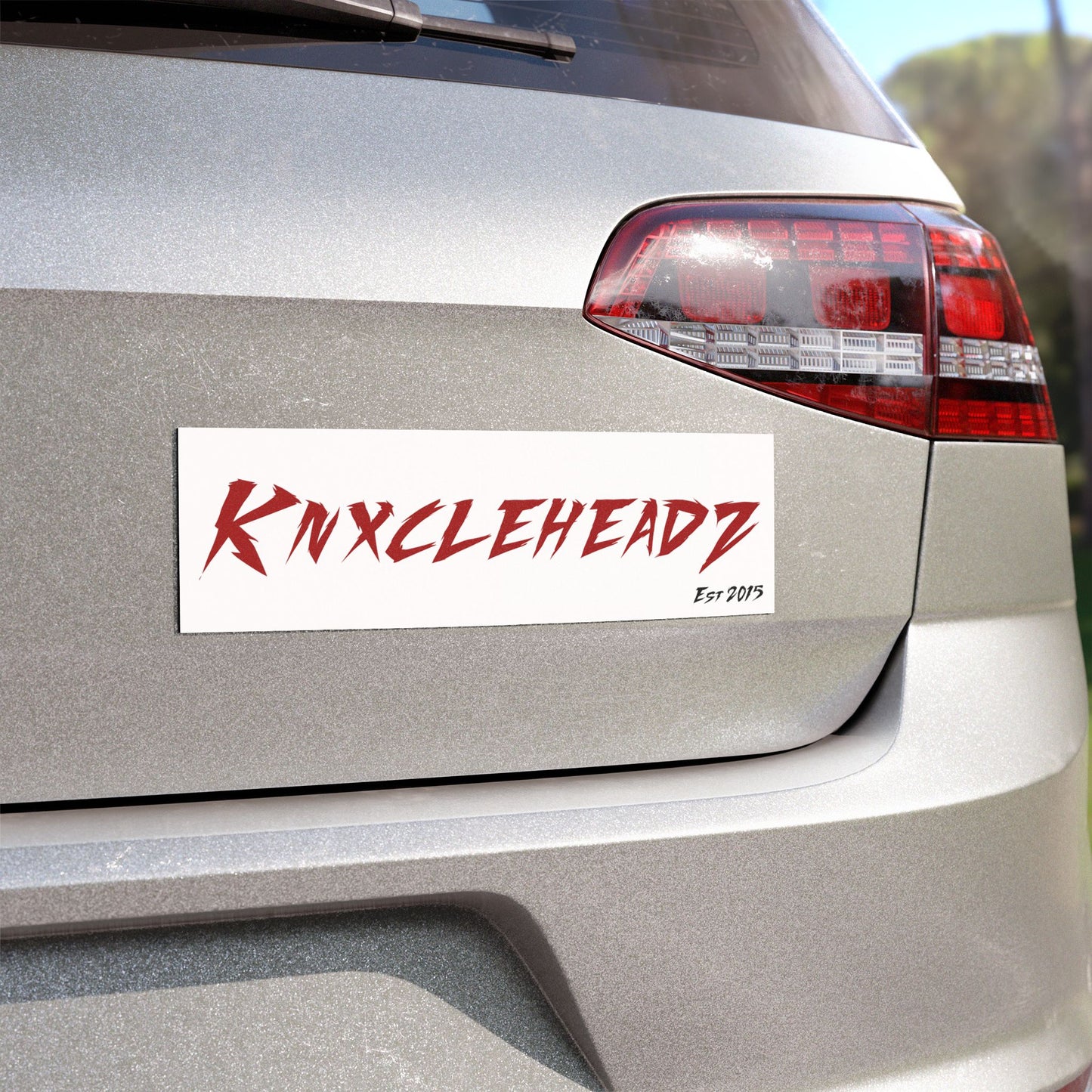 Car Magnet — Knxcleheadz Red Logo Sticker (Est. 2015)