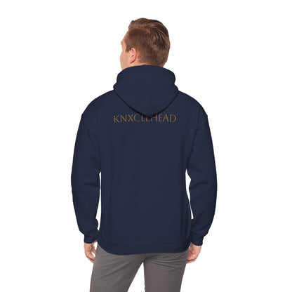 Hoodie — Minimal 'KNXCLEHEAD' Lightweight White Pullover