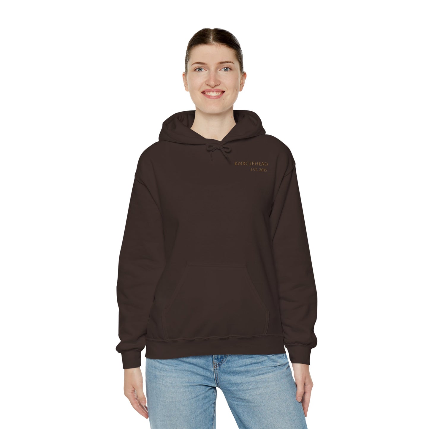 Hoodie — Minimal 'KNXCLEHEAD' Lightweight White Pullover