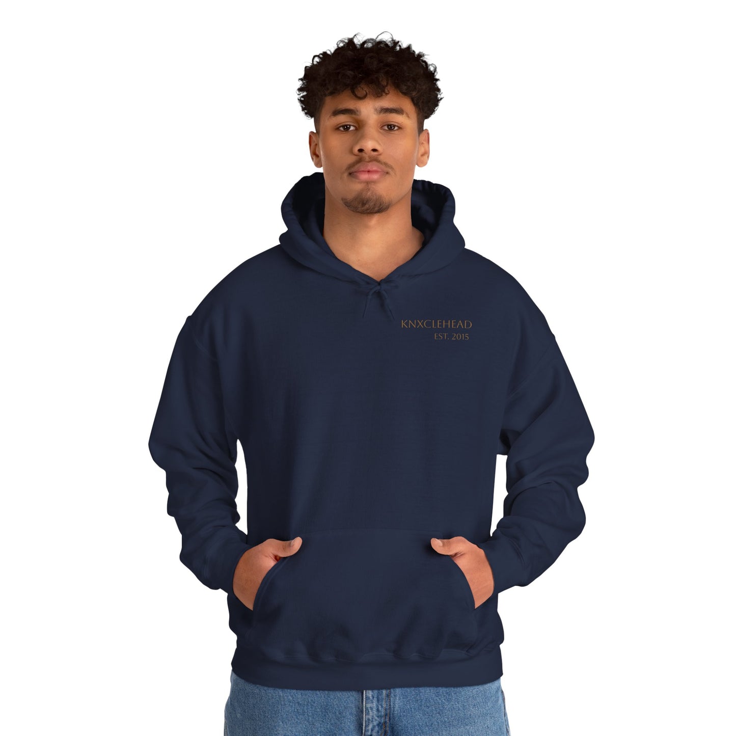 Hoodie — Minimal 'KNXCLEHEAD' Lightweight White Pullover