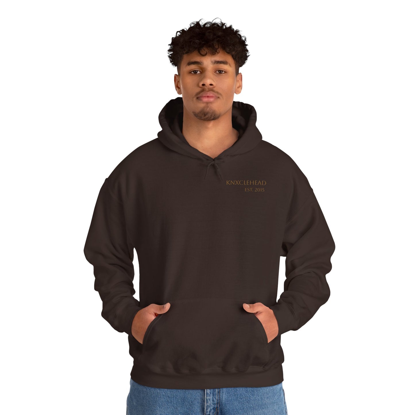 Hoodie — Minimal 'KNXCLEHEAD' Lightweight White Pullover