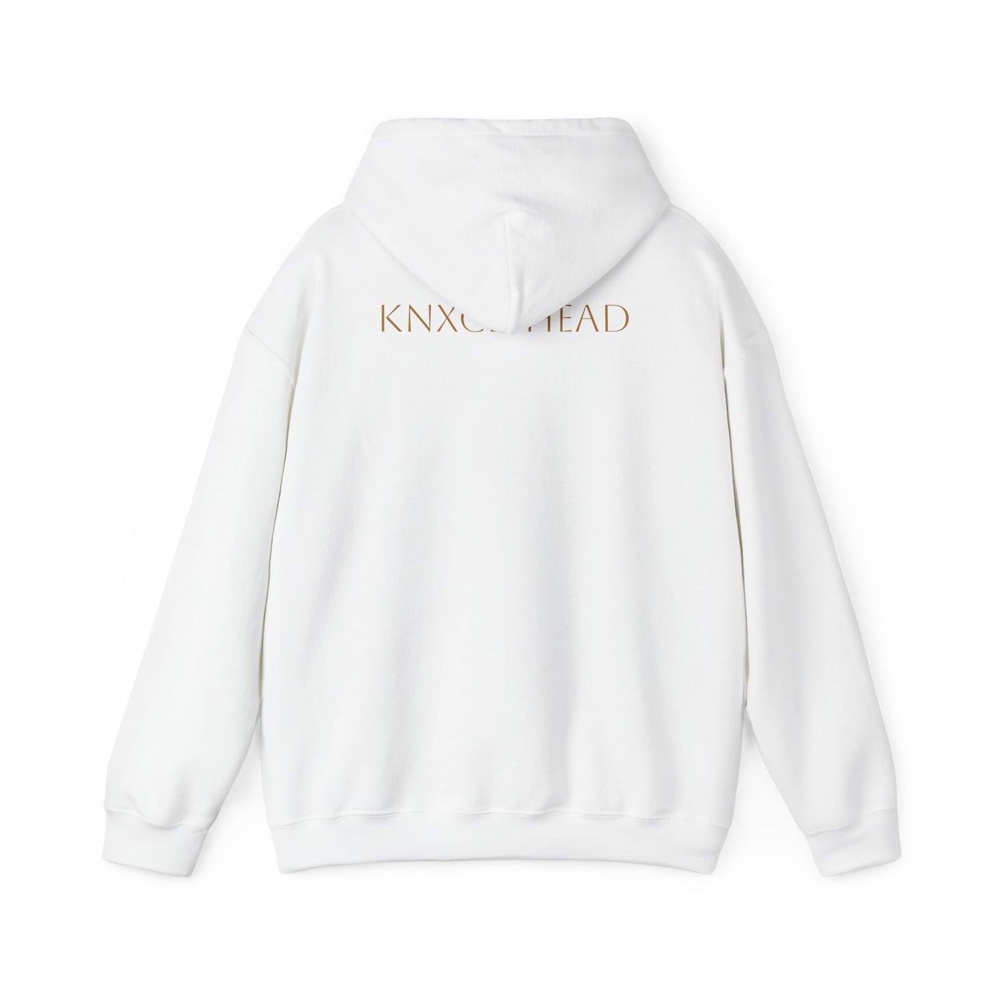 Hoodie — Minimal 'KNXCLEHEAD' Lightweight White Pullover