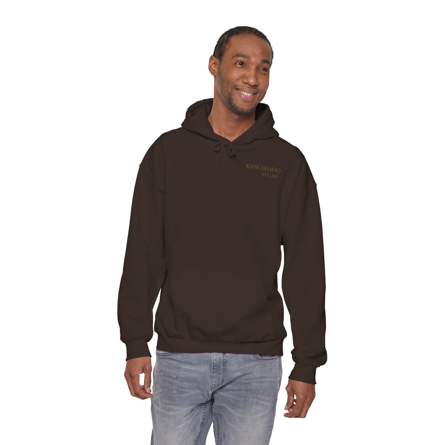 Hoodie — Minimal 'KNXCLEHEAD' Lightweight White Pullover