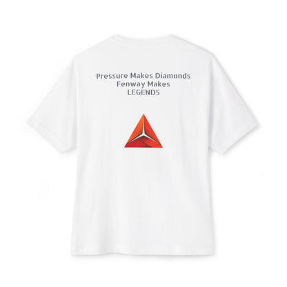 Boxy Tee — 'Pressure Makes Diamonds, Fenway Makes Legends' Minimal Logo T-Shirt