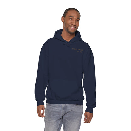 Hoodie — Minimal 'KNXCLEHEAD' Lightweight White Pullover
