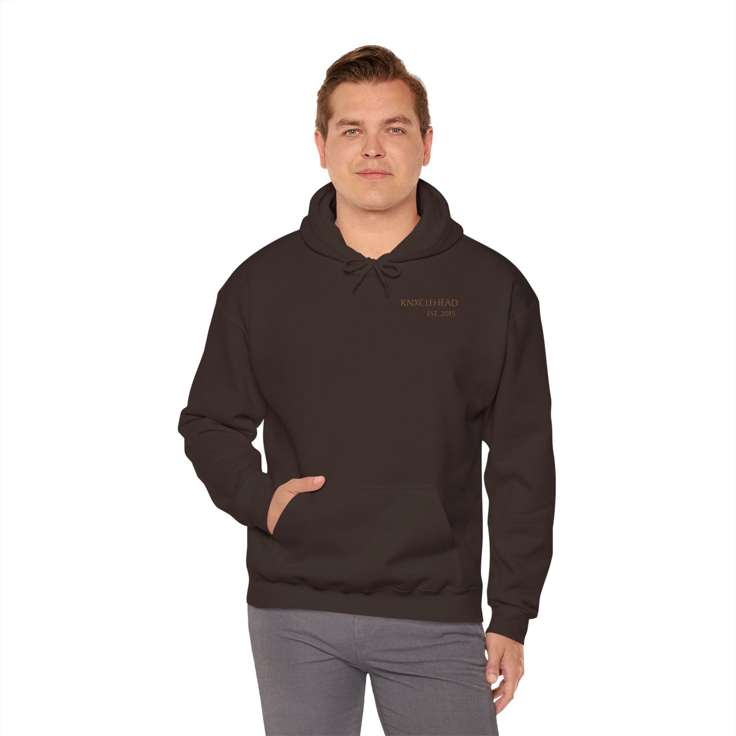 Hoodie — Minimal 'KNXCLEHEAD' Lightweight White Pullover