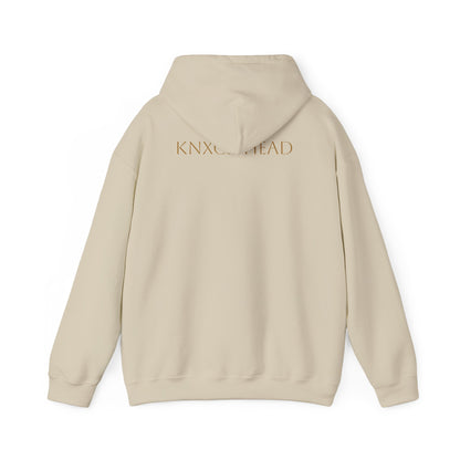Hoodie — Minimal 'KNXCLEHEAD' Lightweight White Pullover