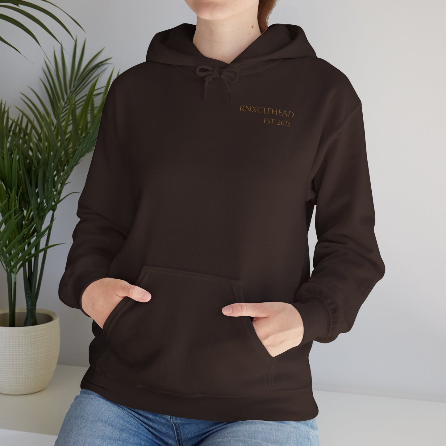Hoodie — Minimal 'KNXCLEHEAD' Lightweight White Pullover