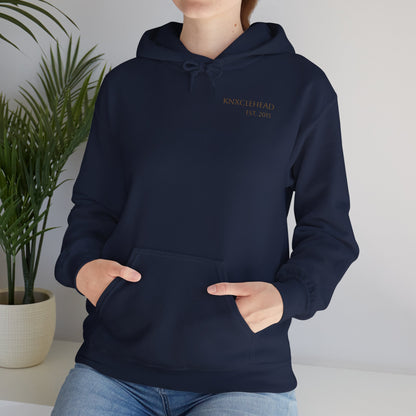 Hoodie — Minimal 'KNXCLEHEAD' Lightweight White Pullover